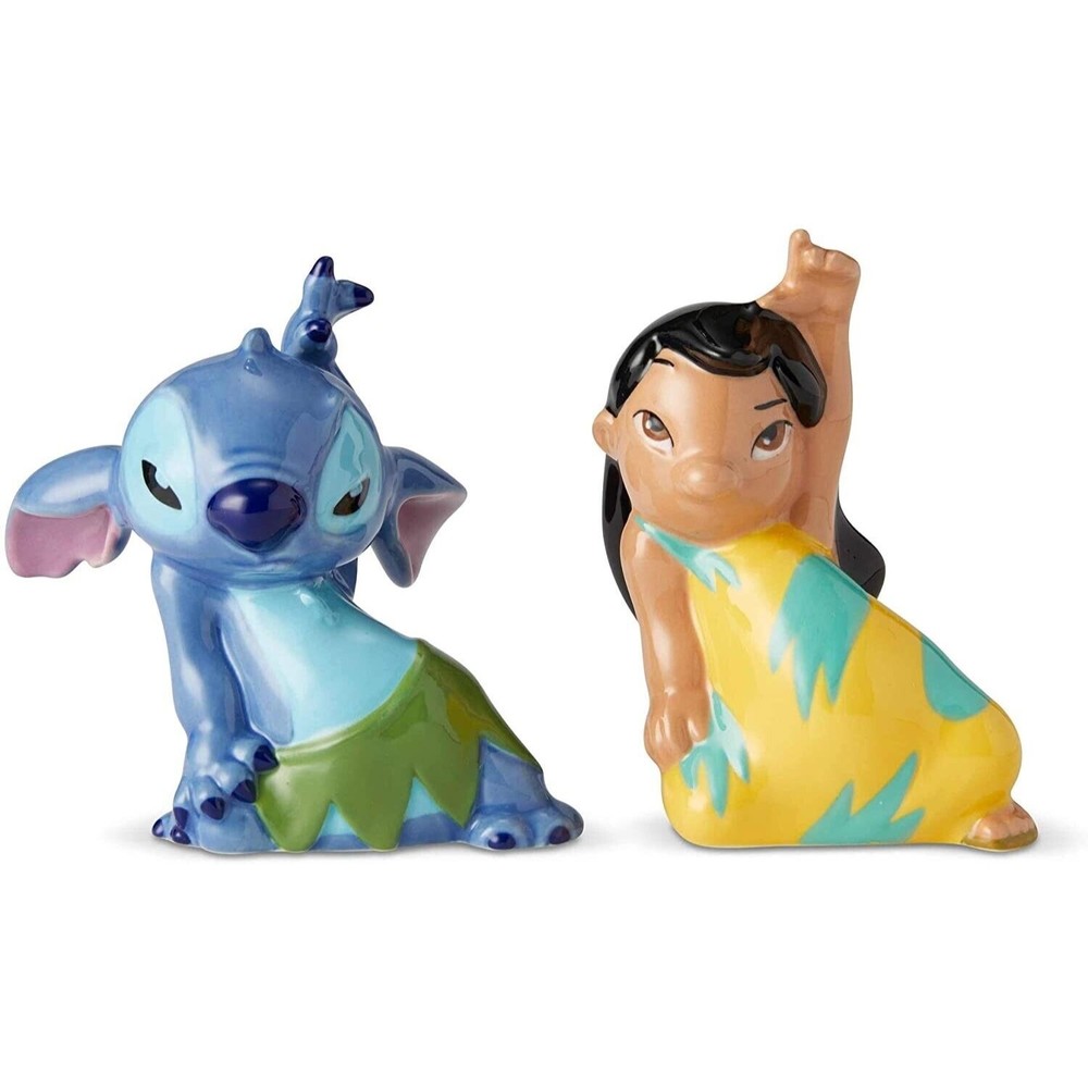 New Enesco Disney Lilo & Stitch Salt‎ & Pepper Shakers 3.5"
